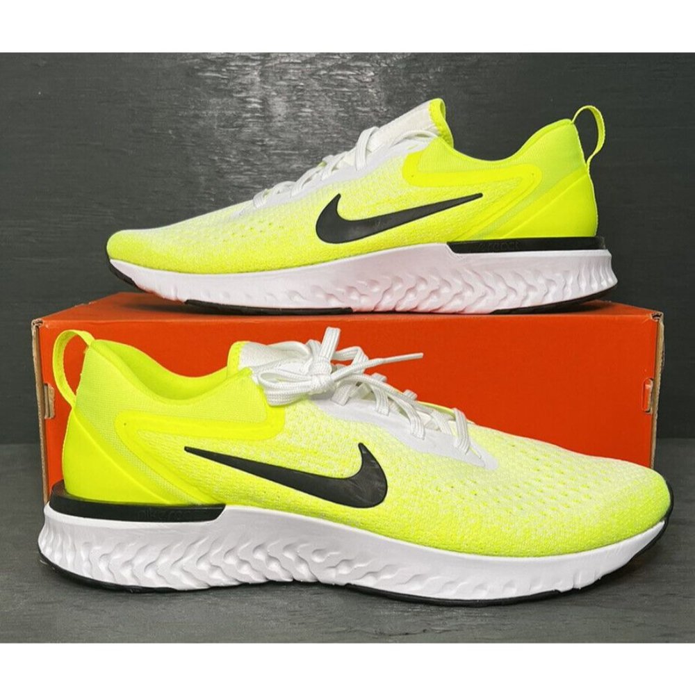 Nike Odyssey React Men’s White-Black-Volt Size 11.5 AO9819-103 NEW